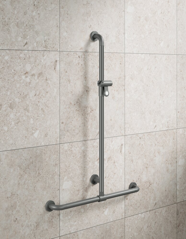 Rail with shower head holder